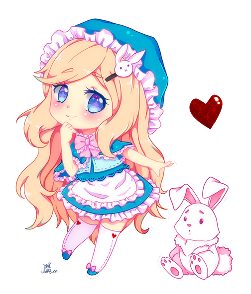♥ SIMPLE CHIBI 90 € || Pets / Stuffed animals: 30 € || Extra Chibi: 80 € || Extra objects: 10 – 80 € ||| A cell-shaded full chibi character with transparent background. You can add more characters, animals and objects to the drawing.