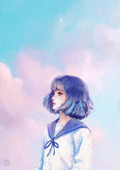 ♥ CHARACTER (SEMI-REALISTIC OR ANIME STYLE): Half-body : 200€ || Full-body: 300€ | Pets: 60 € | Extra Character: 180 € ||| Character drawing with a very basic background + transparent version.